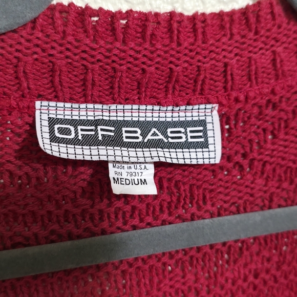 Vintage Knit 100% Cotton Red Cardigan Sweater | 90s Vibe Button Down Long Sleeve - Picture 3 of 11